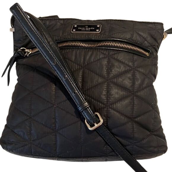 Kate Spade Blake Avenue Quilted Nylon Black Adjustable Strap Crossbody Bag - Picture 1 of 10